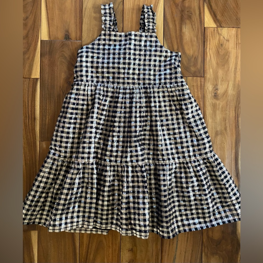 Crewcuts Girl's Checkered Shimmer Dress Size 7